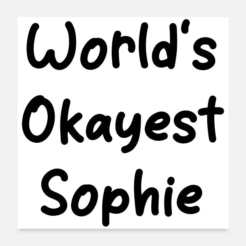 Sophie la plus correcte du monde - Poster 60 x 60 cm - blanc