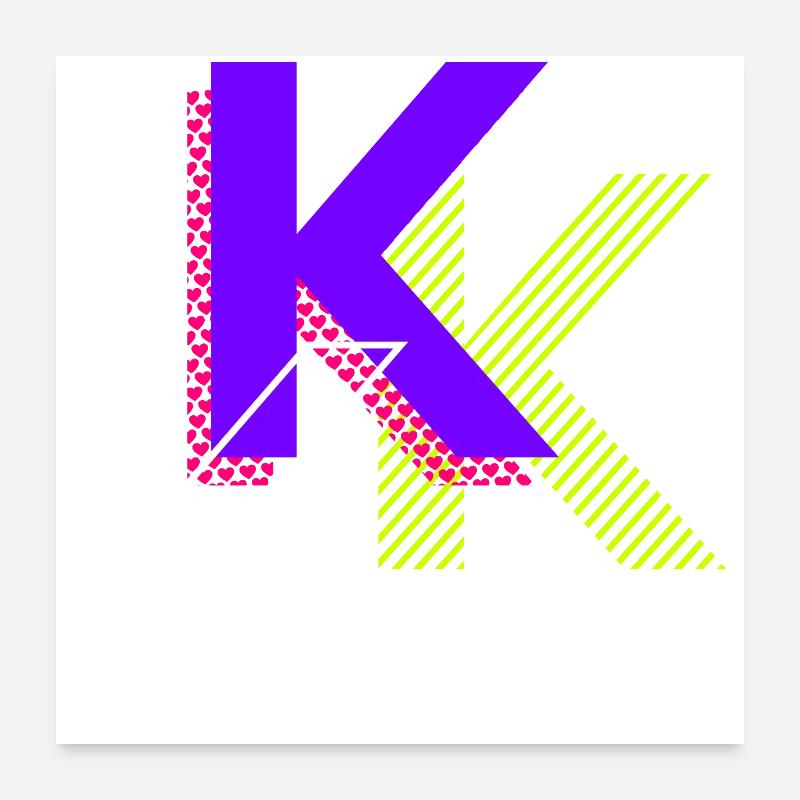 k - Conception de graffitis Poster 60 x 60 cm