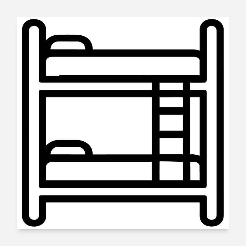 bunk bed Poster 24" x 24" (60x60 cm)