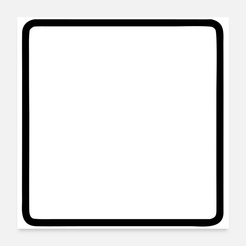 Square Frame Rounded Outline Poster 24" x 24" (60x60 cm)