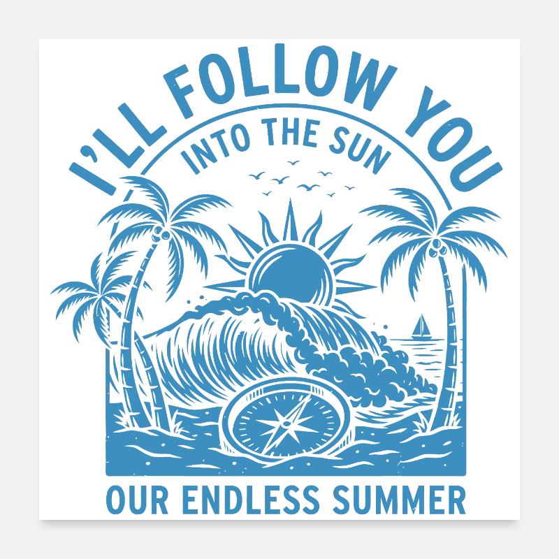 Endless Summer Sunscape Poster 24" x 24" (60x60 cm)