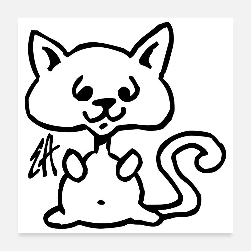Chat Poster 60 x 60 cm
