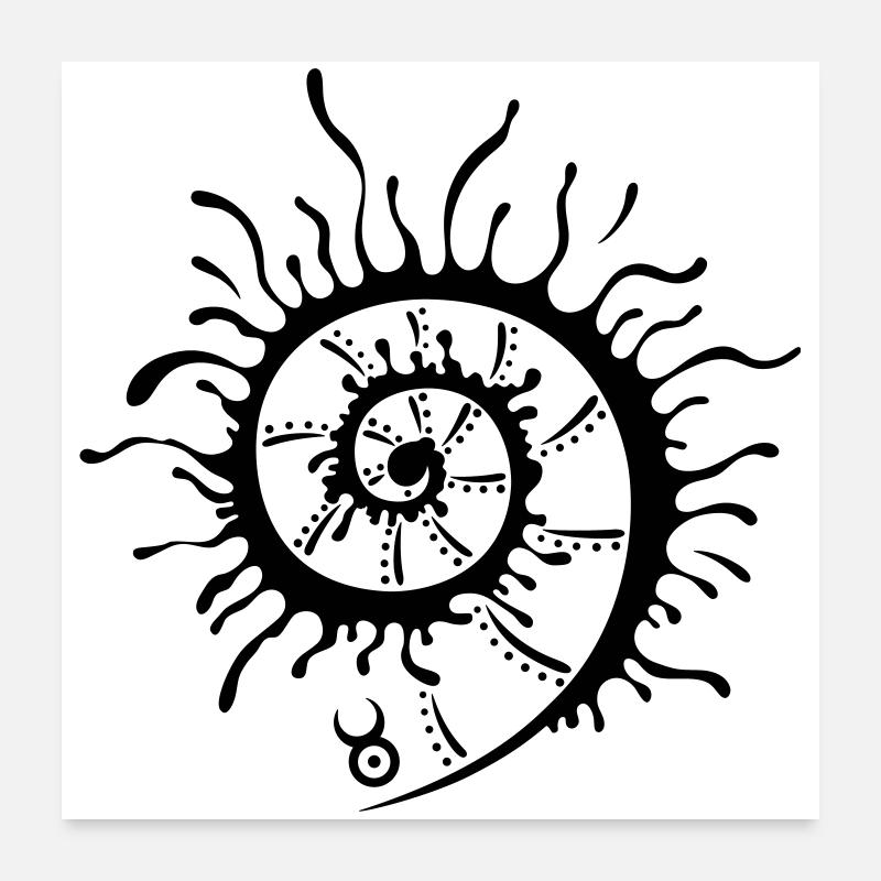 Big pinwheel, shell, summer Poster 24" x 24" (60x60 cm)