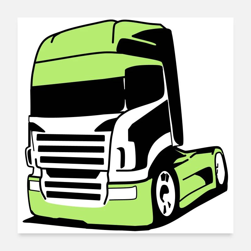 Camion V8 saisissant Poster 60 x 60 cm