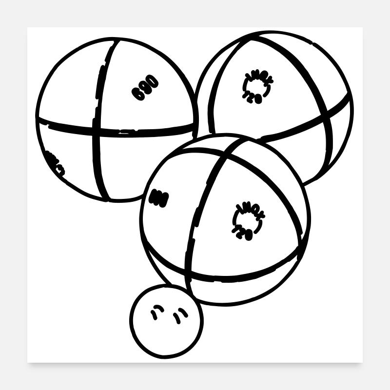 Petanque balls Poster 24" x 24" (60x60 cm)