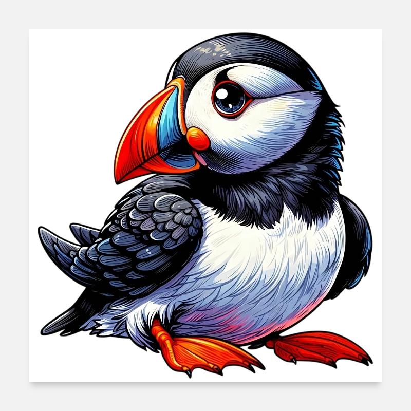 Papageitaucher Poster 60x60 cm