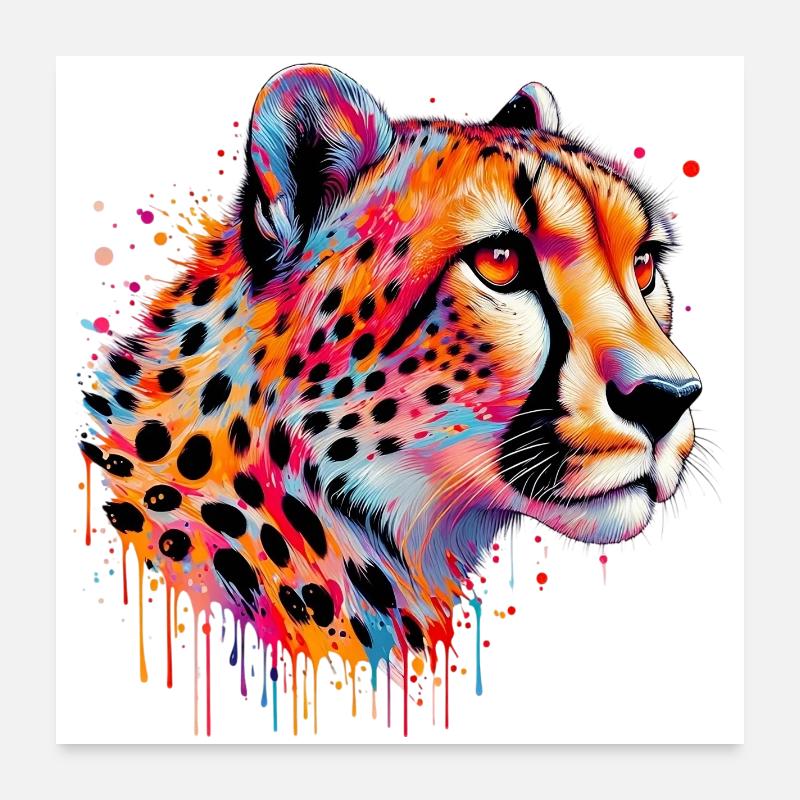 Guépard Poster 60 x 60 cm