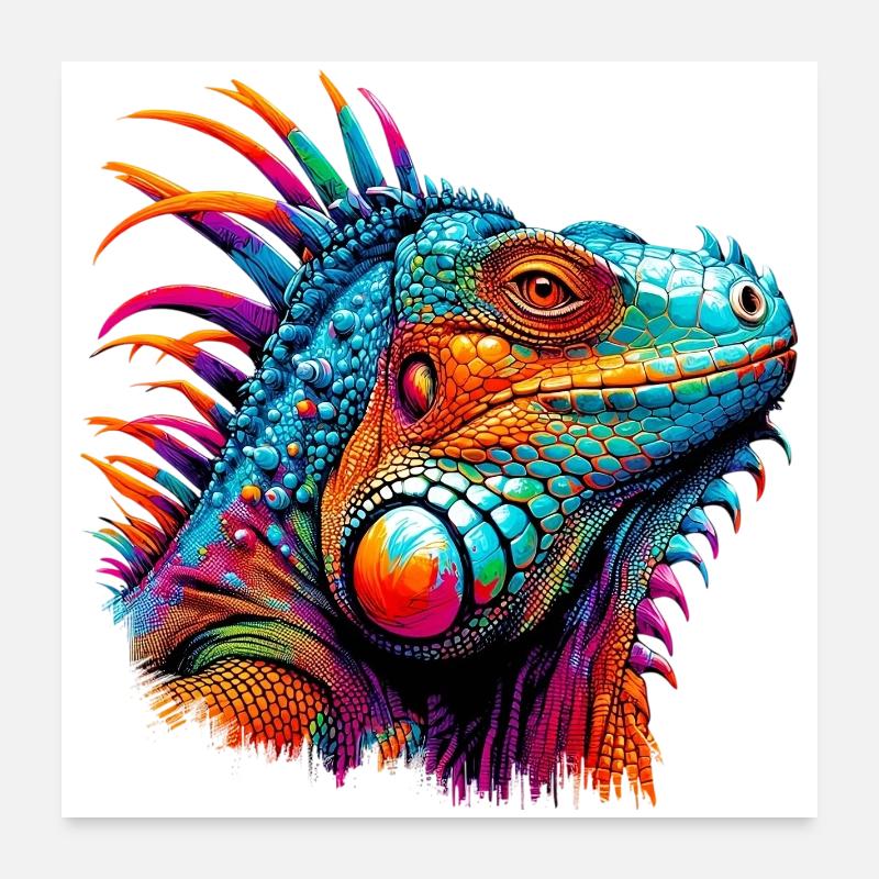 Leguan Poster 60x60 cm