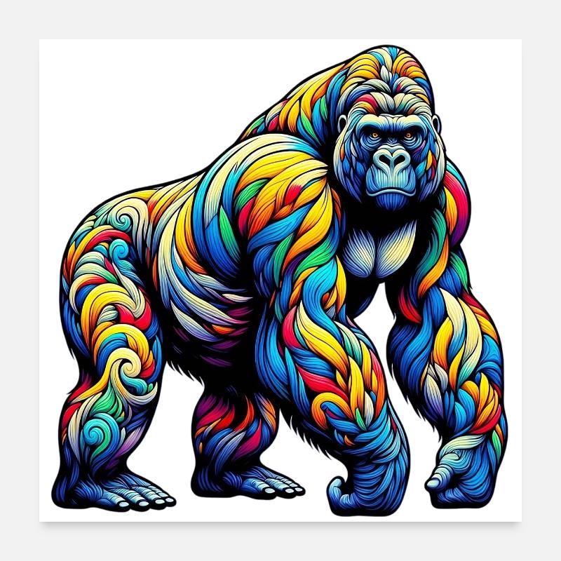 Gorilla Poster 60x60 cm