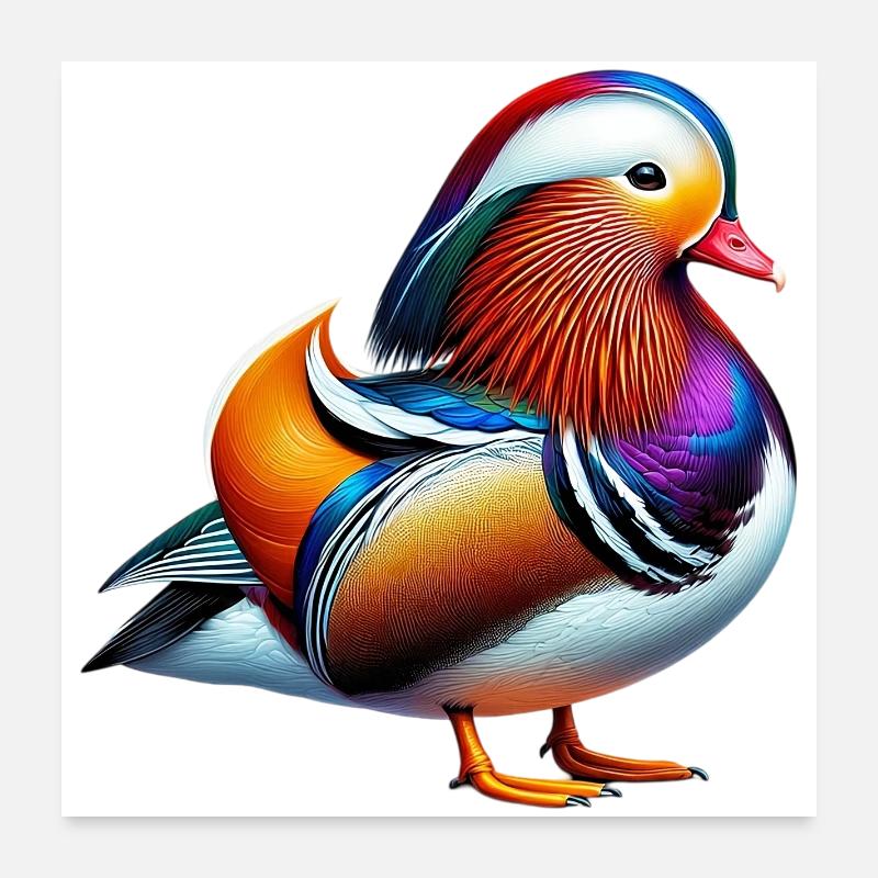 Canard mandarin Poster 60 x 60 cm