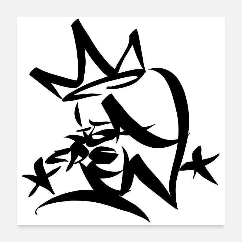 Graffiti Tag JGA Crew King 01 1C Poster 60x60 cm