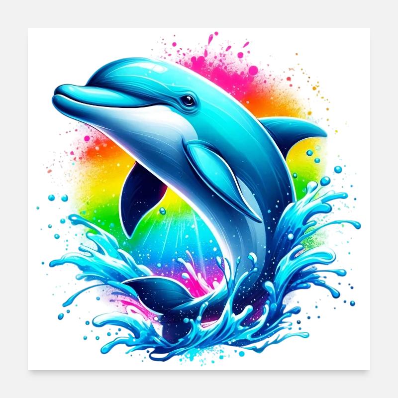 Dauphin Poster 60 x 60 cm