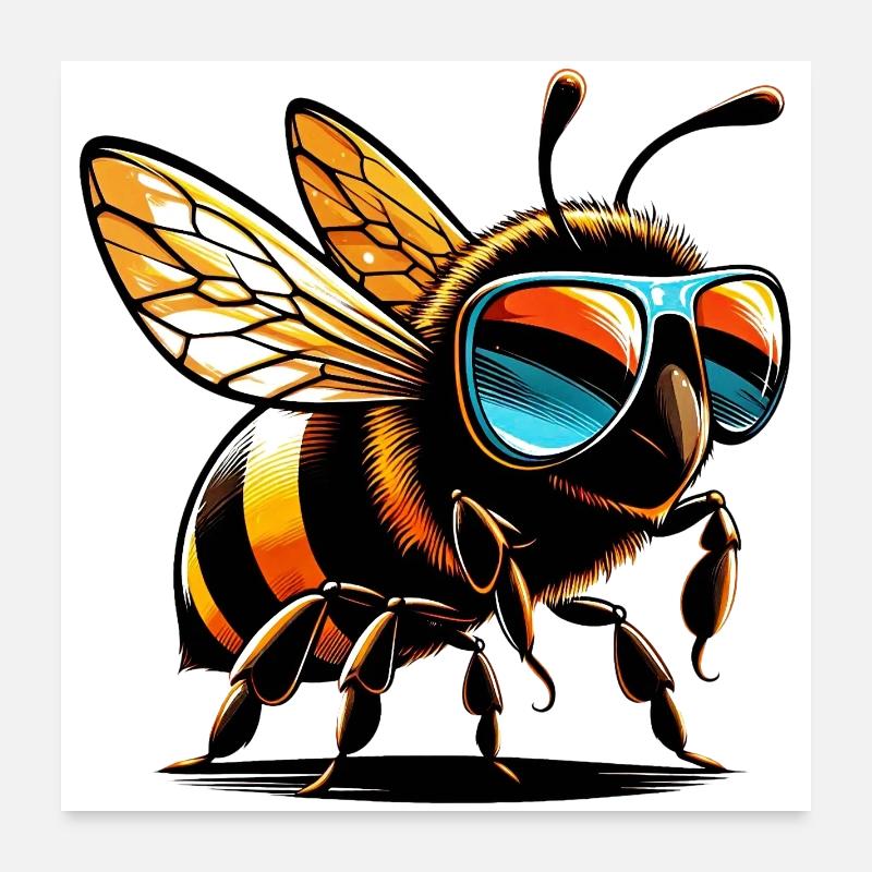 Bee Poster 24" x 24" (60x60 cm)
