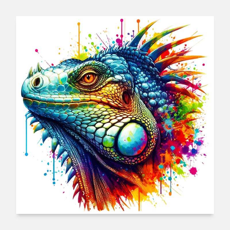 Leguan Poster 60x60 cm