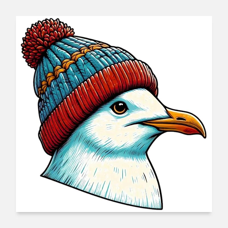 Gull Poster 24" x 24" (60x60 cm)