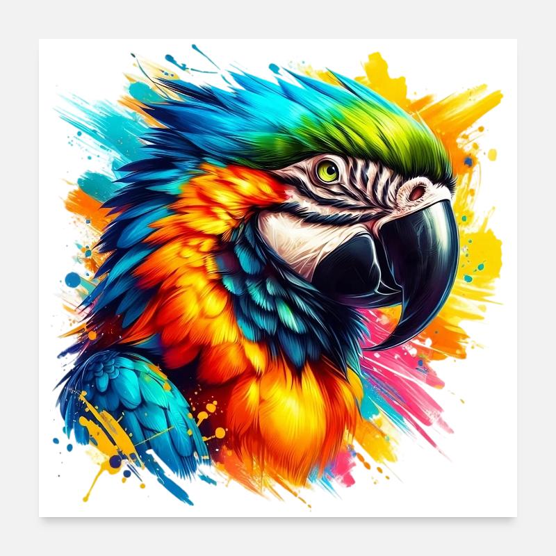 Parrot Poster 24" x 24" (60x60 cm)