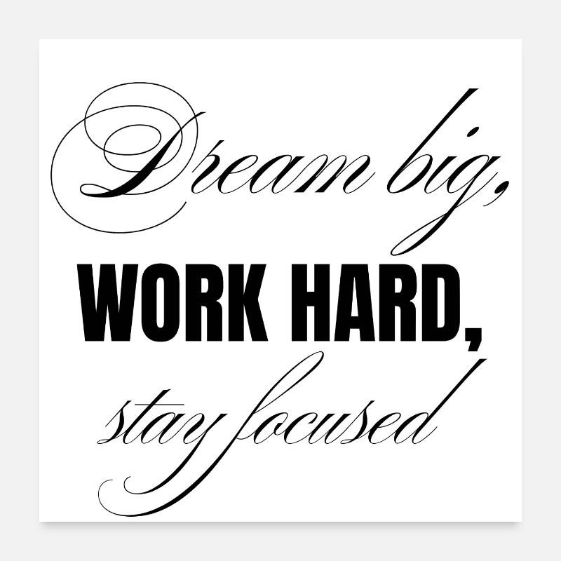 Work Hard Poster 60x60 cm