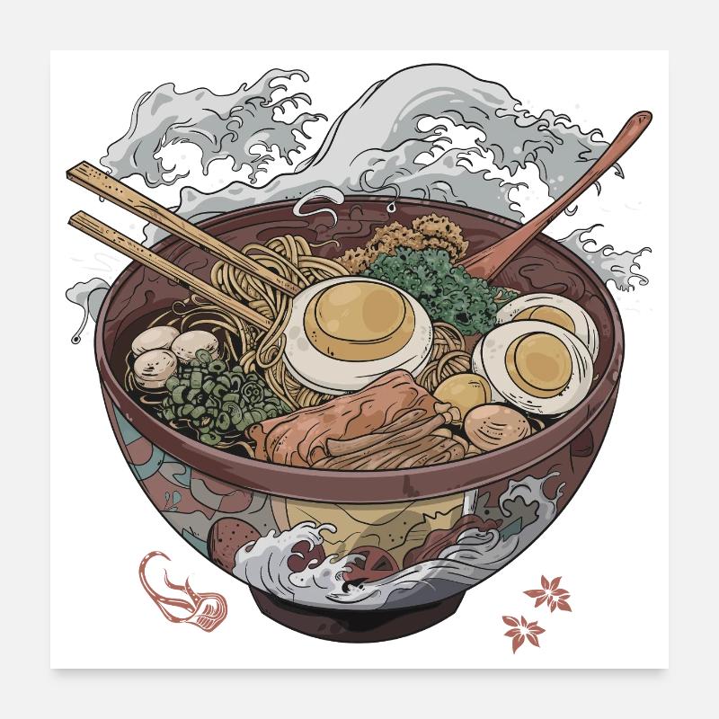 Great ramen bowl - Poster 24" x 24" (60x60 cm) - white