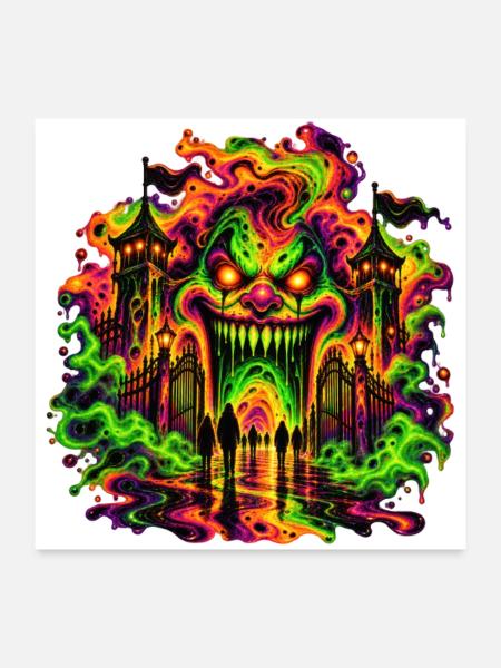 Enter If You Dare - Poster 60x60 cm - Weiß