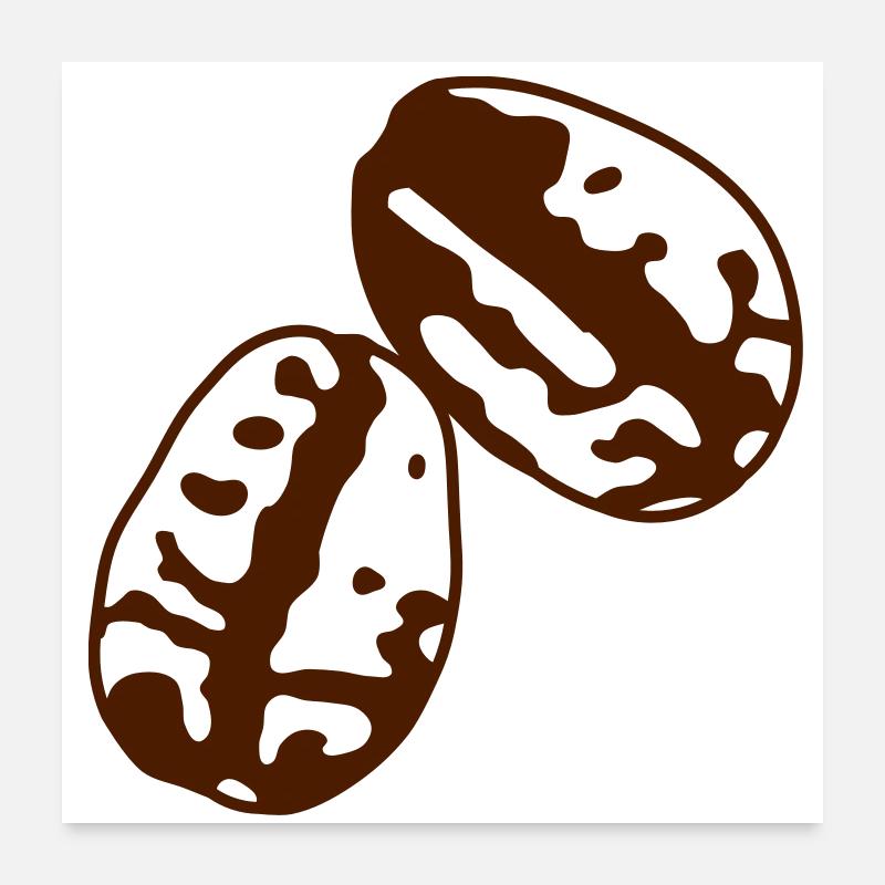 Kaffeebohnen Poster 60x60 cm