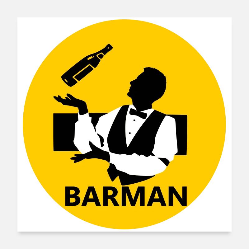 Barman Poster 60 x 60 cm