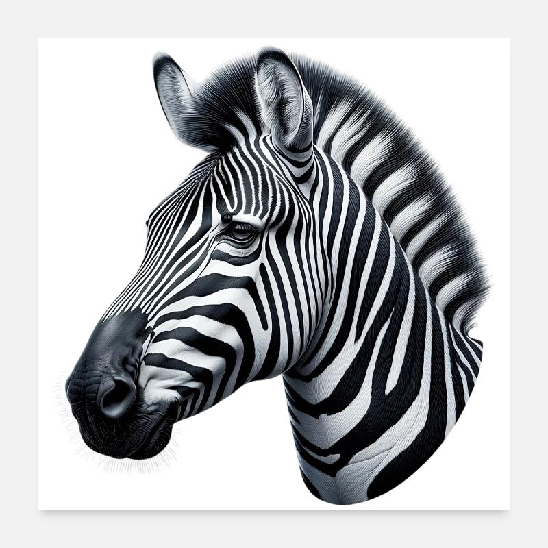Zebra Poster 24" x 24" (60x60 cm)