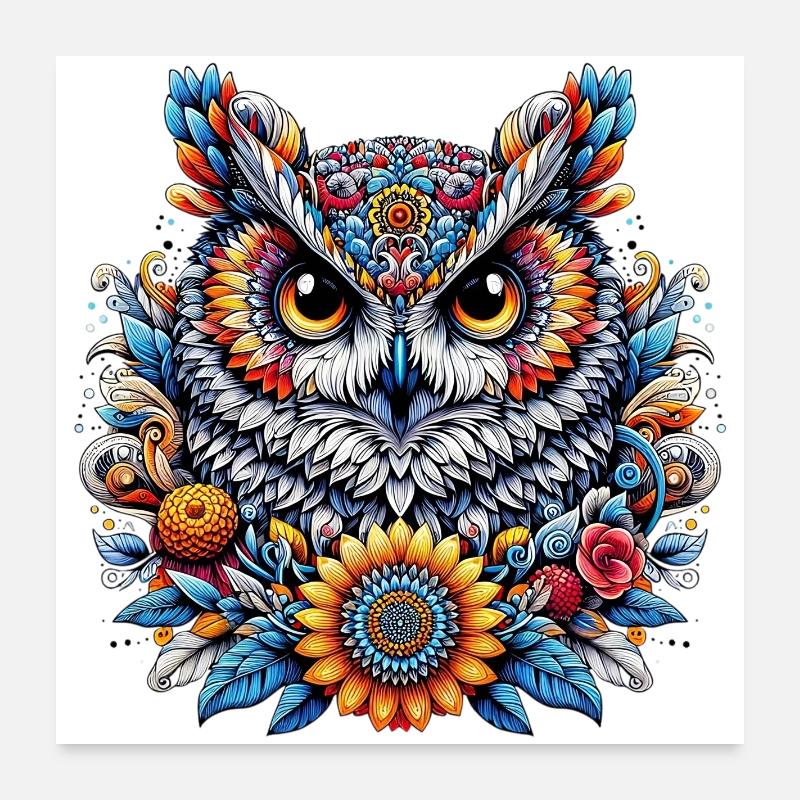Owl Poster 24" x 24" (60x60 cm)