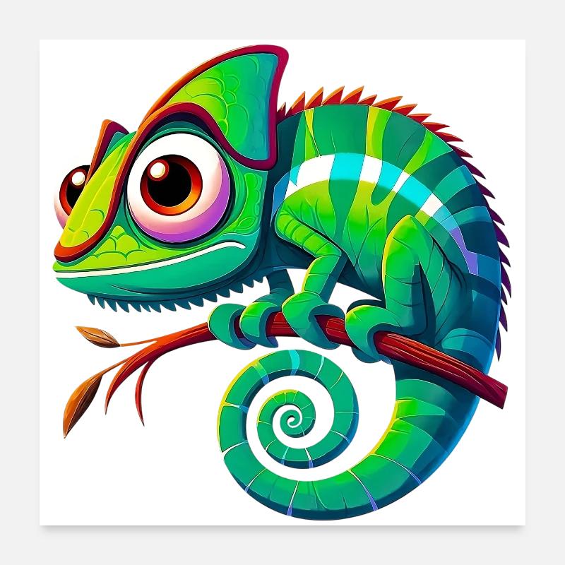 Caméléon Poster 60 x 60 cm