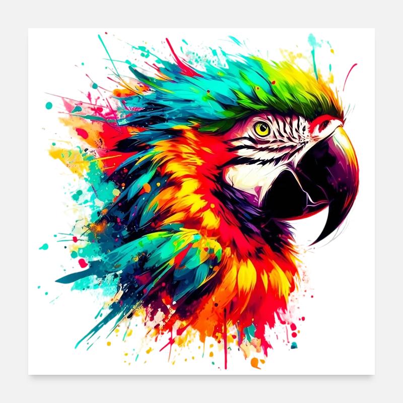 Parrot Poster 24" x 24" (60x60 cm)