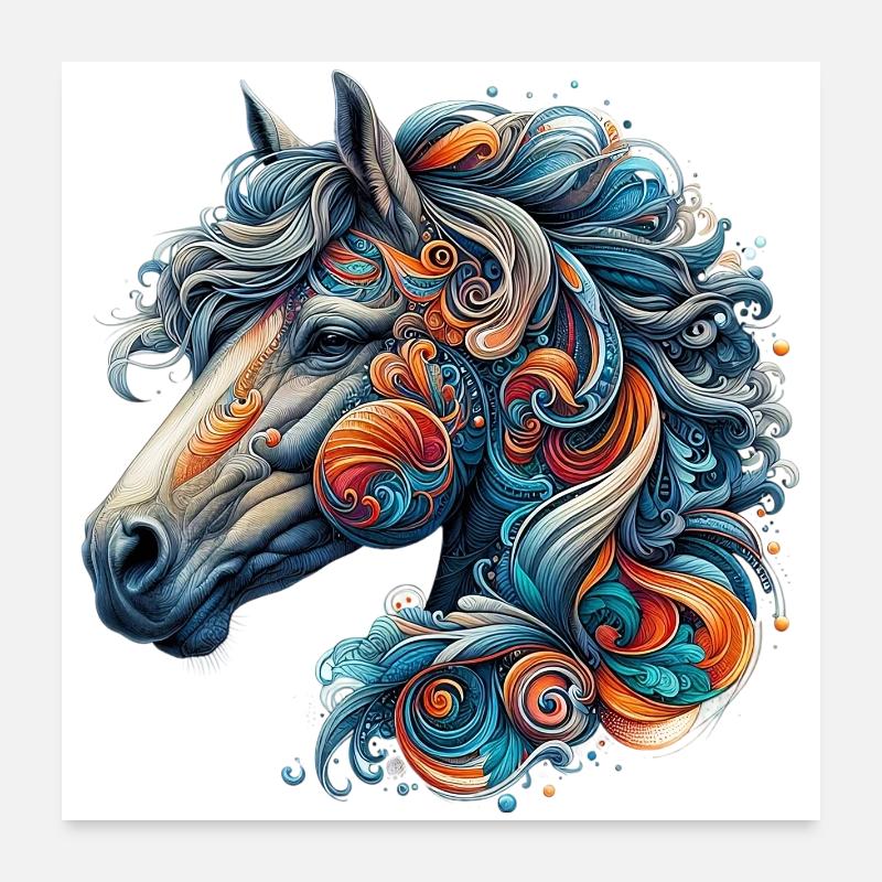 Cheval Poster 60 x 60 cm