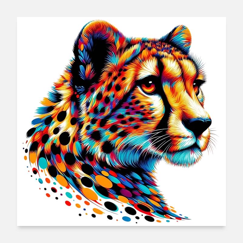 Gepard Poster 60x60 cm
