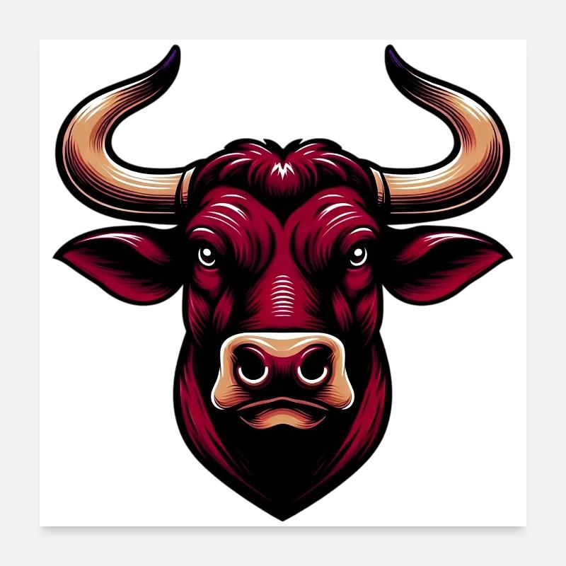 Stier Poster 60x60 cm