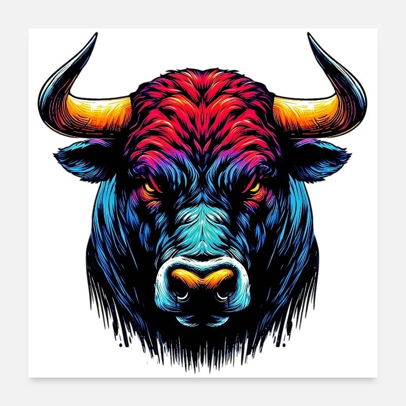 Stier Poster 60x60 cm