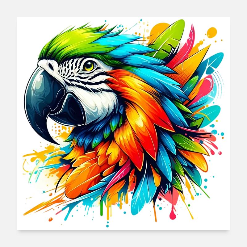 Parrot Poster 24" x 24" (60x60 cm)