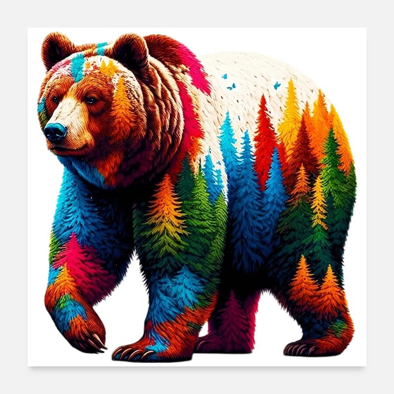 Bear Poster 24" x 24" (60x60 cm)