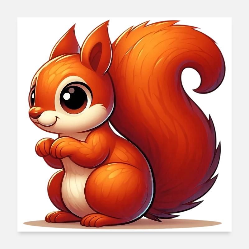 Squirrel Poster 24" x 24" (60x60 cm)
