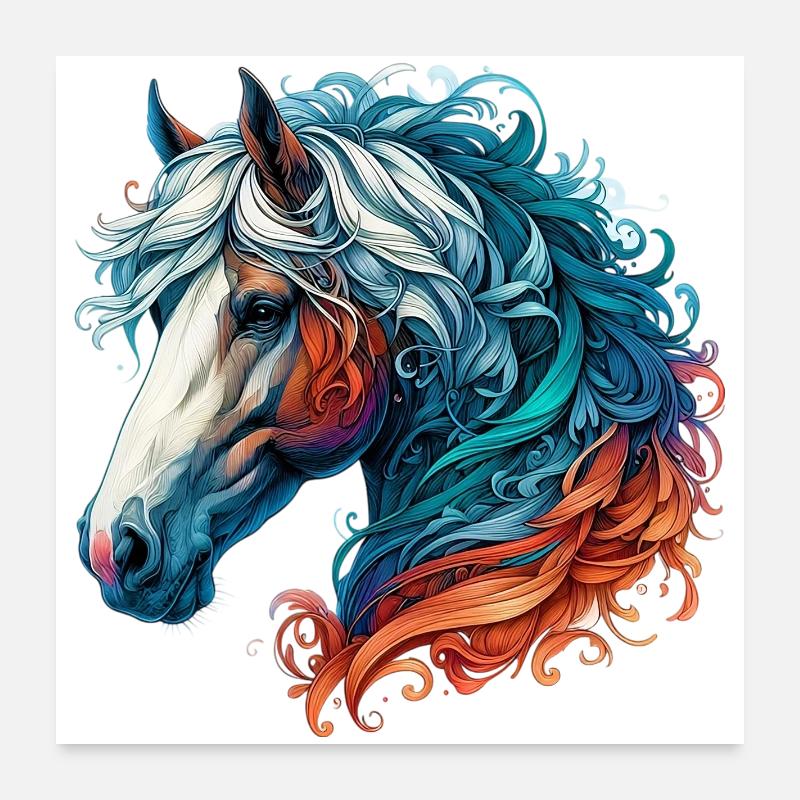Pferd Poster 60x60 cm