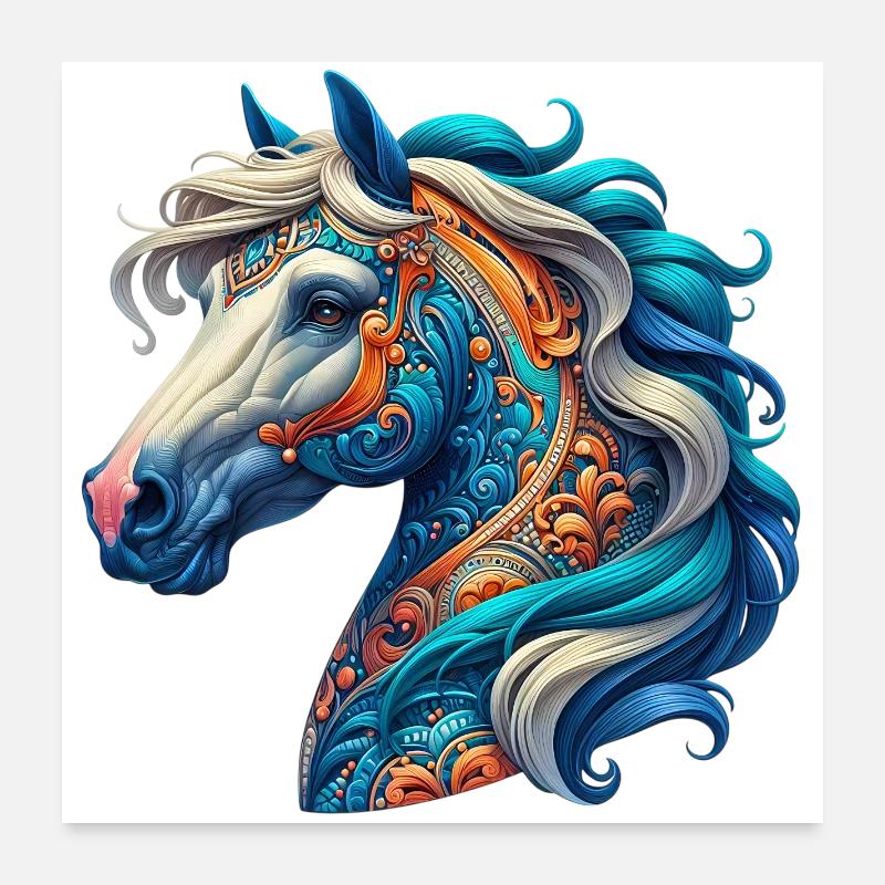 Cheval Poster 60 x 60 cm