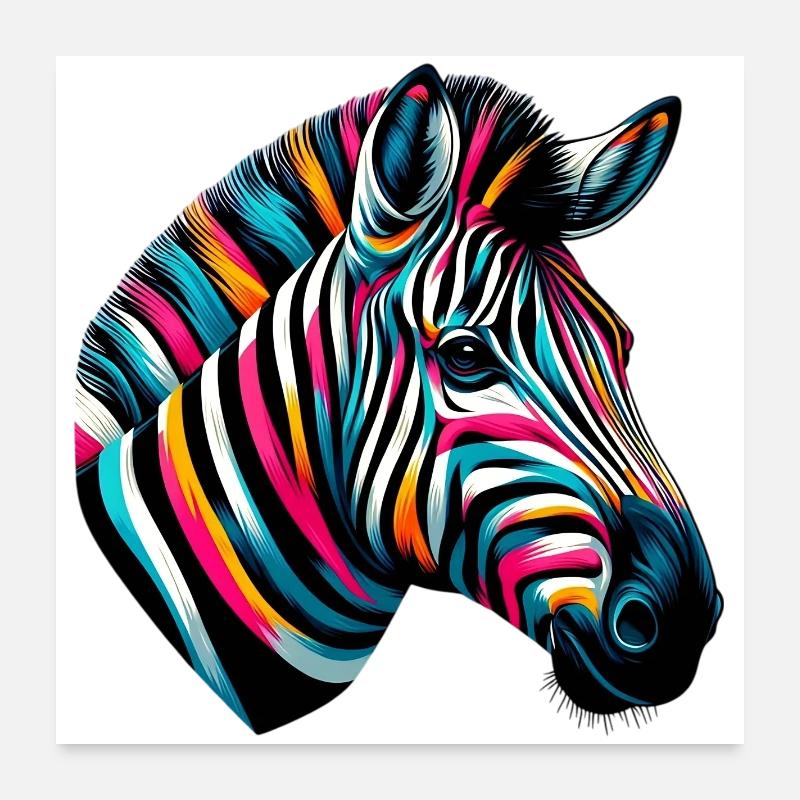 Zèbre Poster 60 x 60 cm