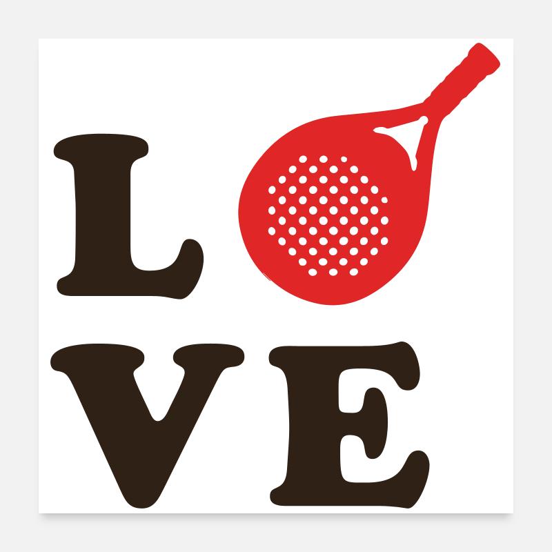 LOVE padel Poster 24" x 24" (60x60 cm)
