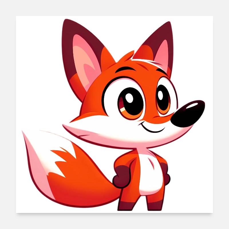 Fox Poster 24" x 24" (60x60 cm)