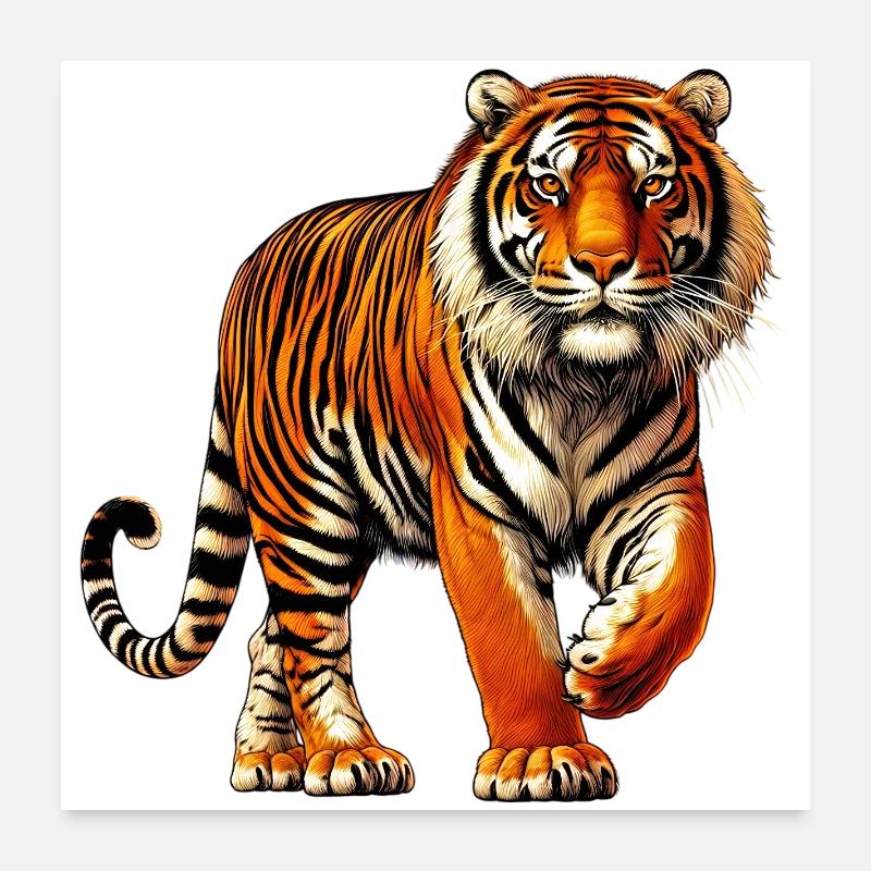 Tiger Poster 24" x 24" (60x60 cm)