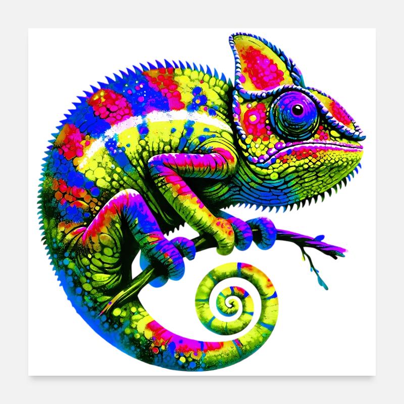 Chameleon Poster 24" x 24" (60x60 cm)