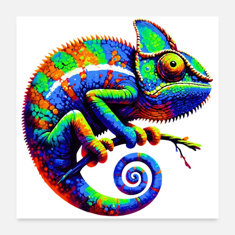 Chameleon Poster 24" x 24" (60x60 cm)