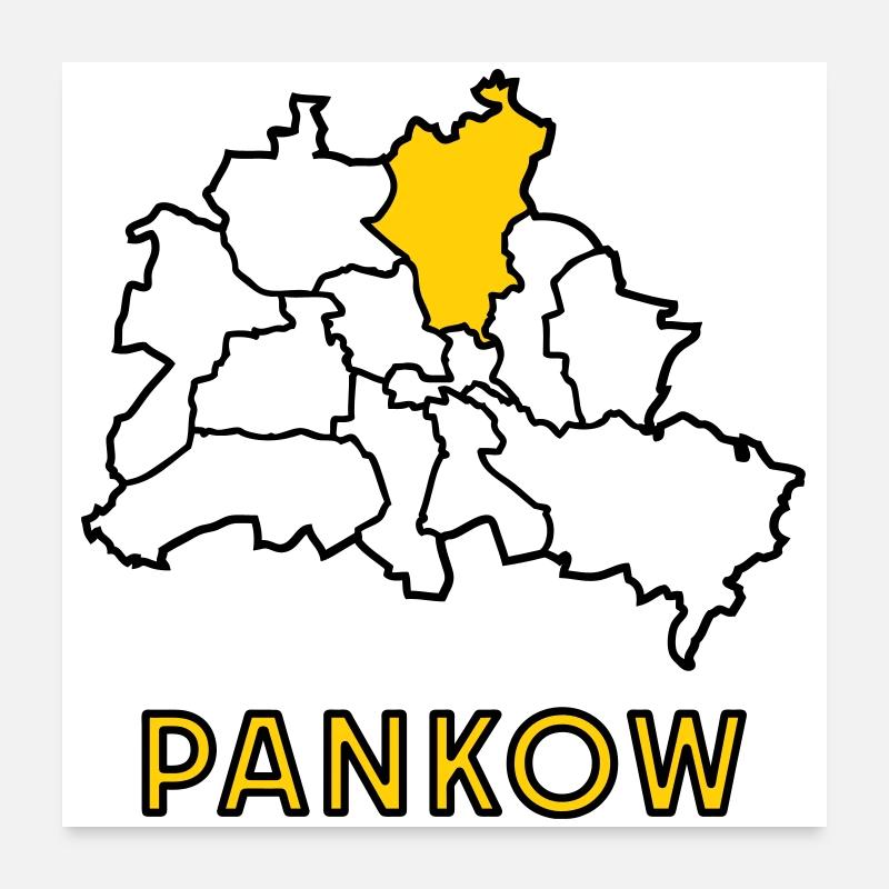PANKOW, un quartier de Berlin Poster 60 x 60 cm