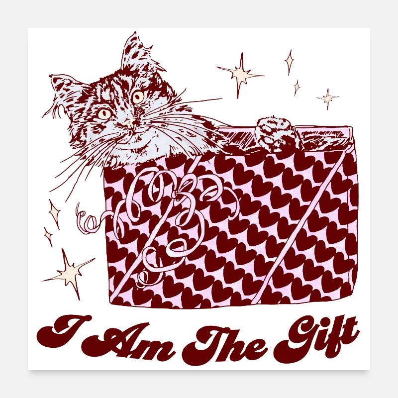JE SUIS LE CADEAU Poster 60 x 60 cm