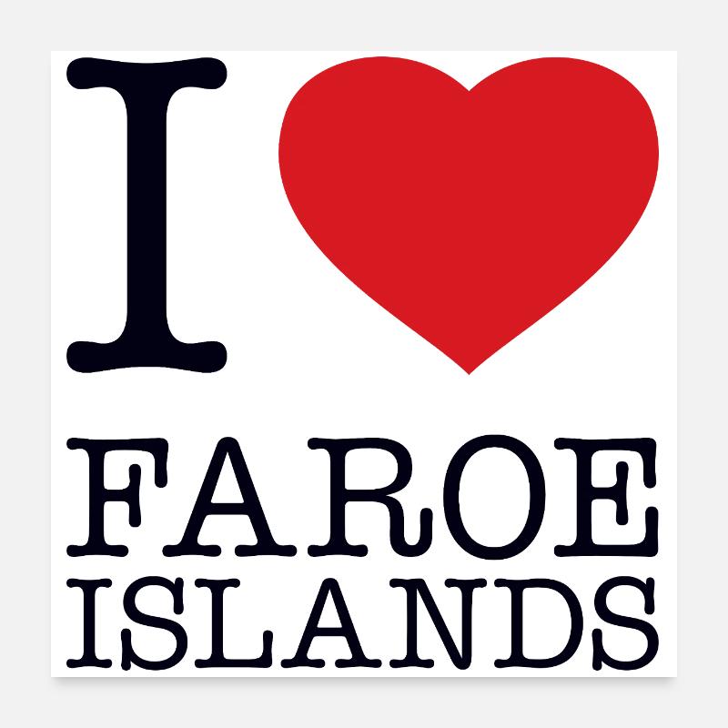 j’adore Îles Féroé Poster 60 x 60 cm