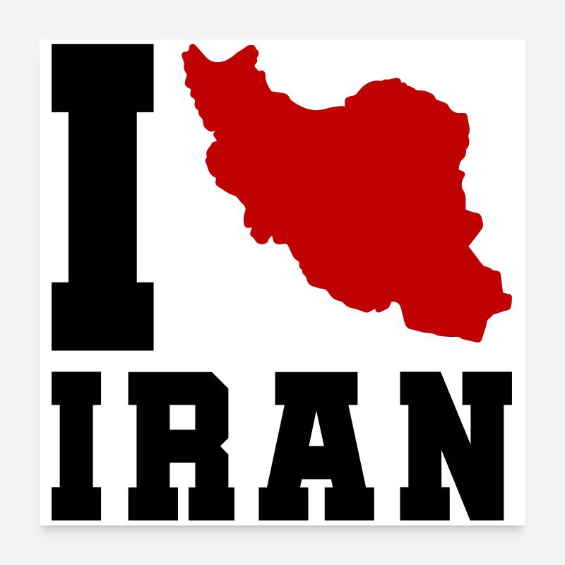 J’aime l’Iran Poster 60 x 60 cm