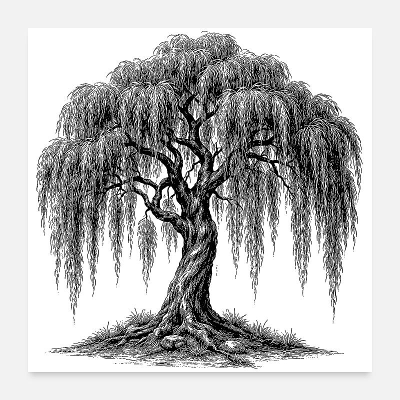 weeping willow Poster 24" x 24" (60x60 cm)