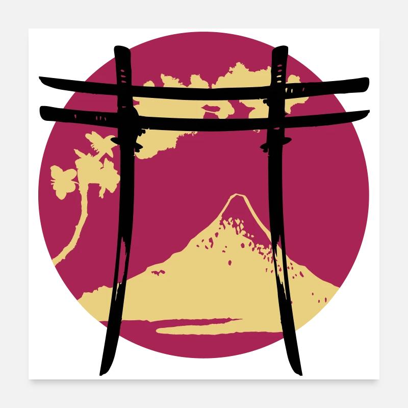 Arche japonaise Torii Poster 60 x 60 cm
